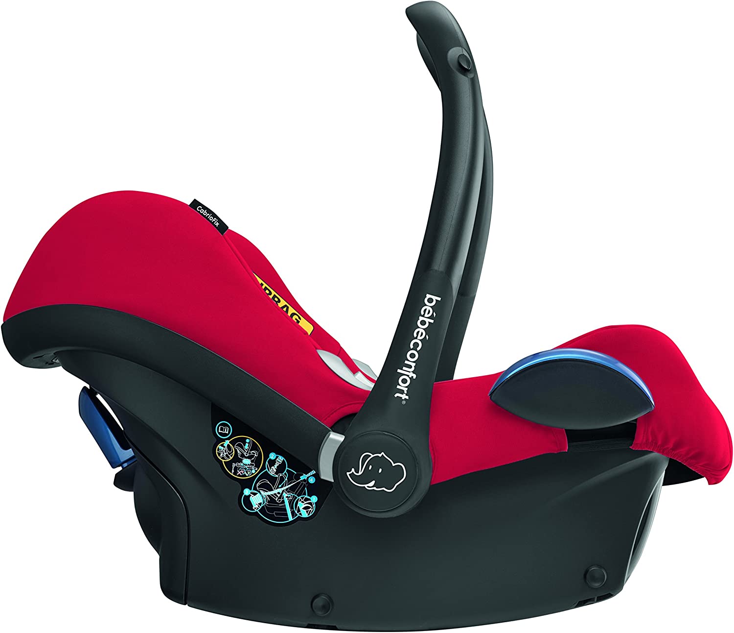 FOTELIK SAMOCHODOWY BEBE CONFORT 0-13 KG ISOFIX CZERWONY - obrazek 3