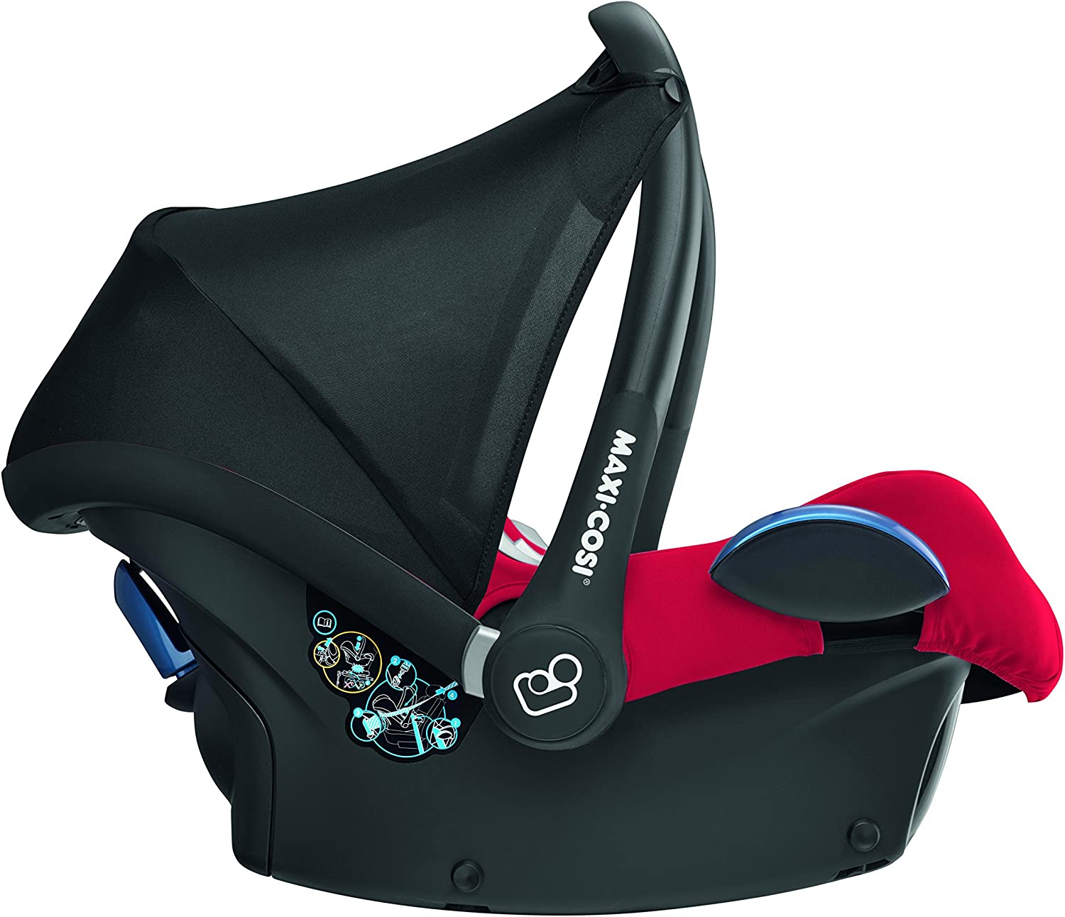 FOTELIK SAMOCHODOWY BEBE CONFORT 0-13 KG ISOFIX CZERWONY - obrazek 4